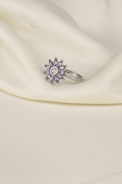 Lavender Petal Blossom Ring