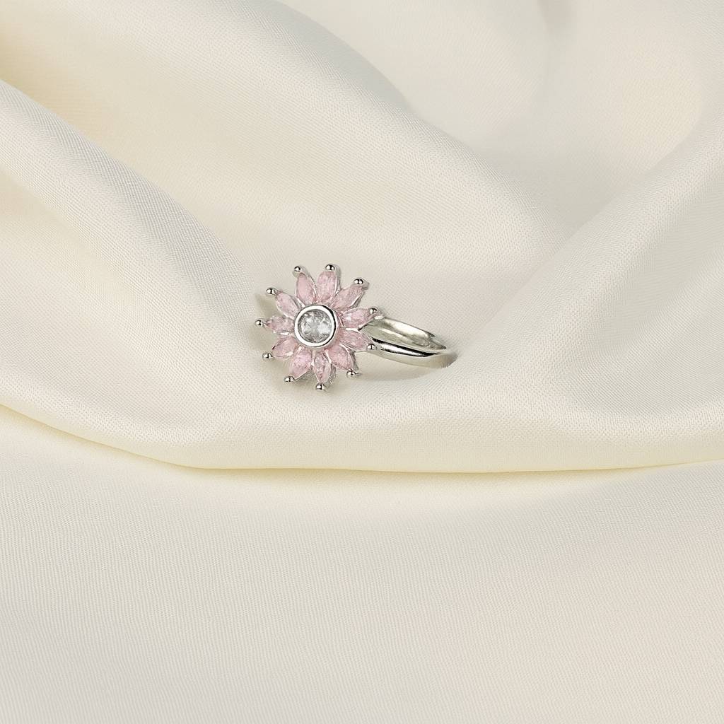 Blush Radiance Daisy Ring