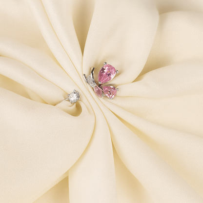 Blush Wings Crystal Butterfly Ring