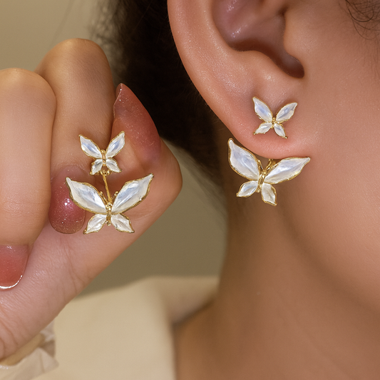 Luminous Crystal Butterfly Earrings