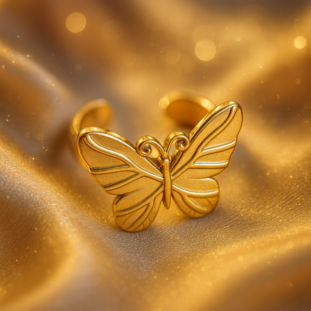 Gilded Flutter Adjustable Ring
