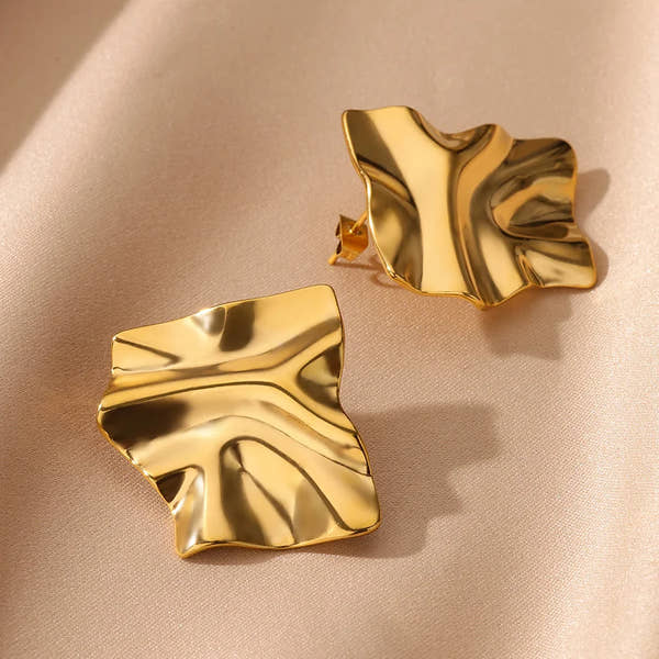 Molten Wave Statement Studs