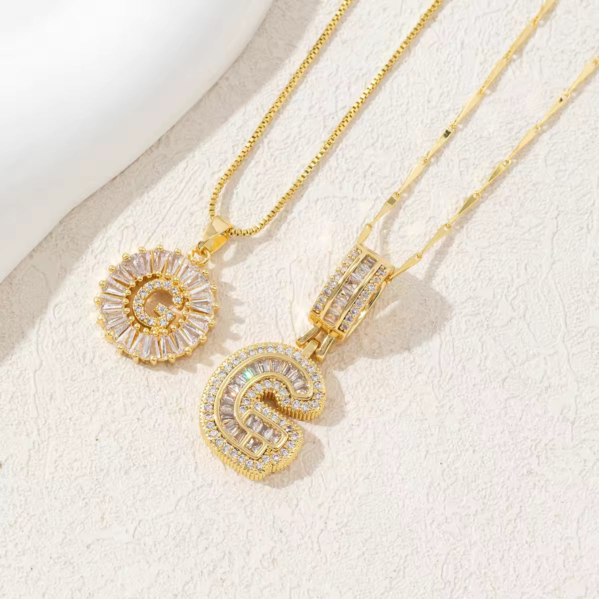 Twin Initial Luxe Necklace