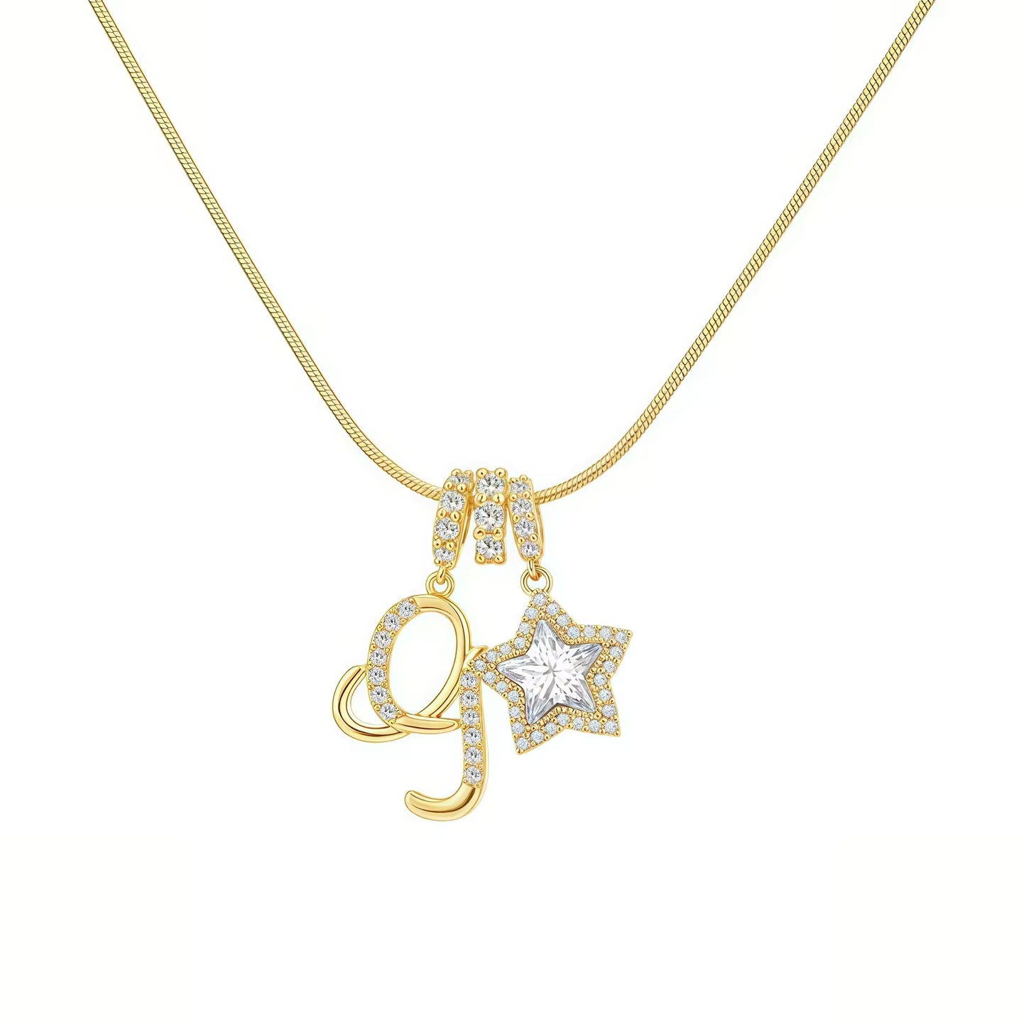 Initial Star Charm Necklace