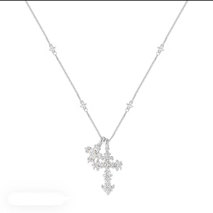 Gothic Double Cross Necklace