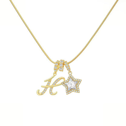 Initial Star Charm Necklace