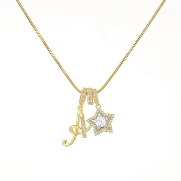 Initial Star Charm Necklace