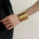 Radiant Gold Thread Cuff Bracelet