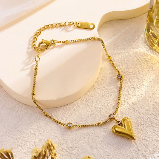 Golden Heart Aura Bracelet