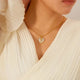 Aurielle Luxe Gold Heart Crystal Pendant Necklace
