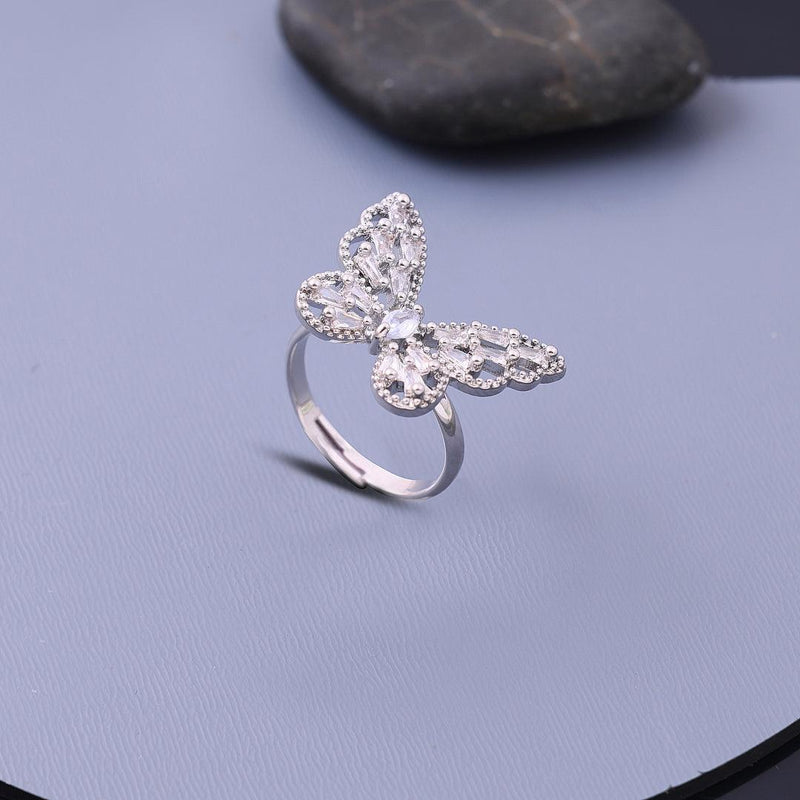 Lumière Flutter Butterfly Crystal Ring