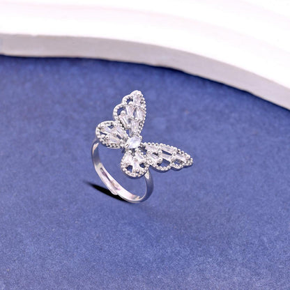 Lumière Flutter Butterfly Crystal Ring
