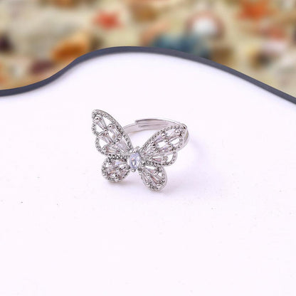Lumière Flutter Butterfly Crystal Ring