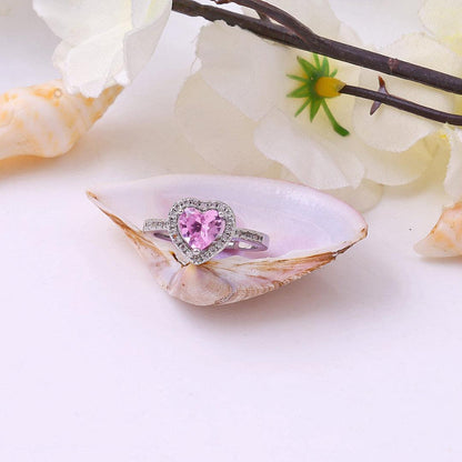 Blush Heart Radiance Halo Ring