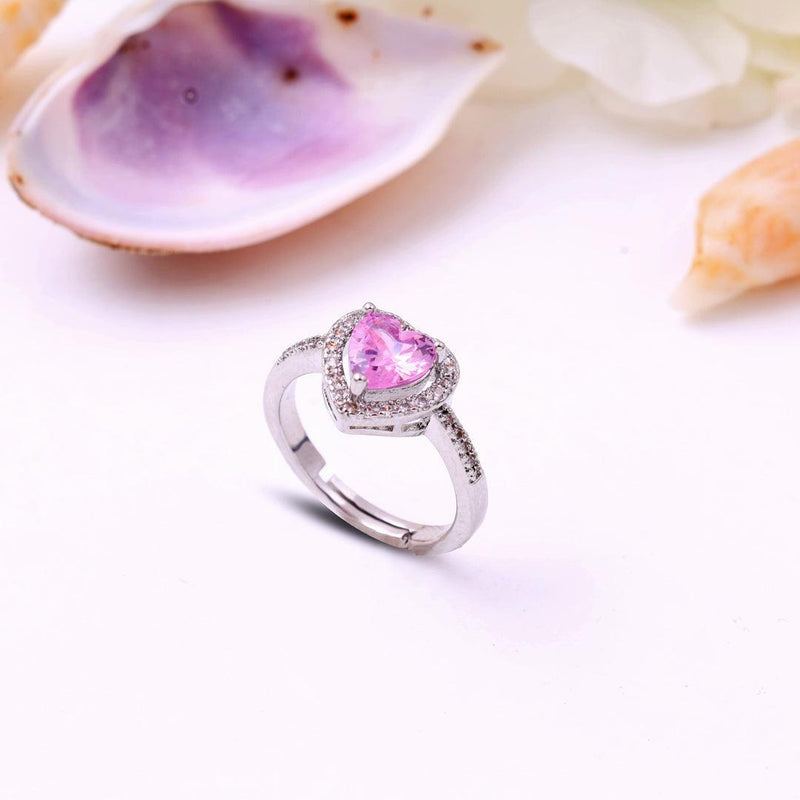 Blush Heart Radiance Halo Ring