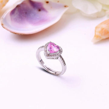 Blush Heart Radiance Halo Ring