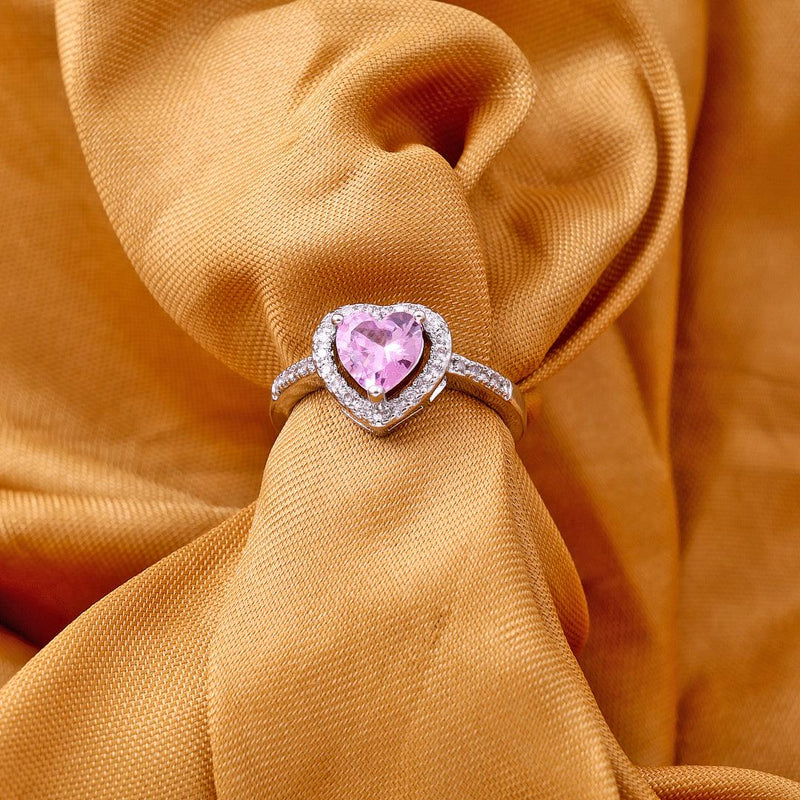 Blush Heart Radiance Halo Ring
