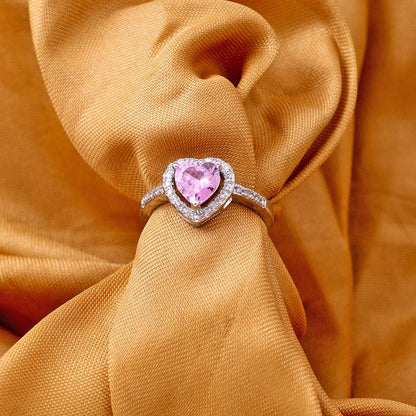 Blush Heart Radiance Halo Ring