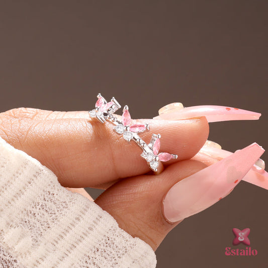 BlushBloom™ Floral Vine Adjustable Ring