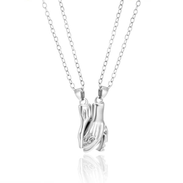 Magnetic Handshake Pendant Necklace
