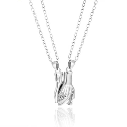 Magnetic Handshake Pendant Necklace