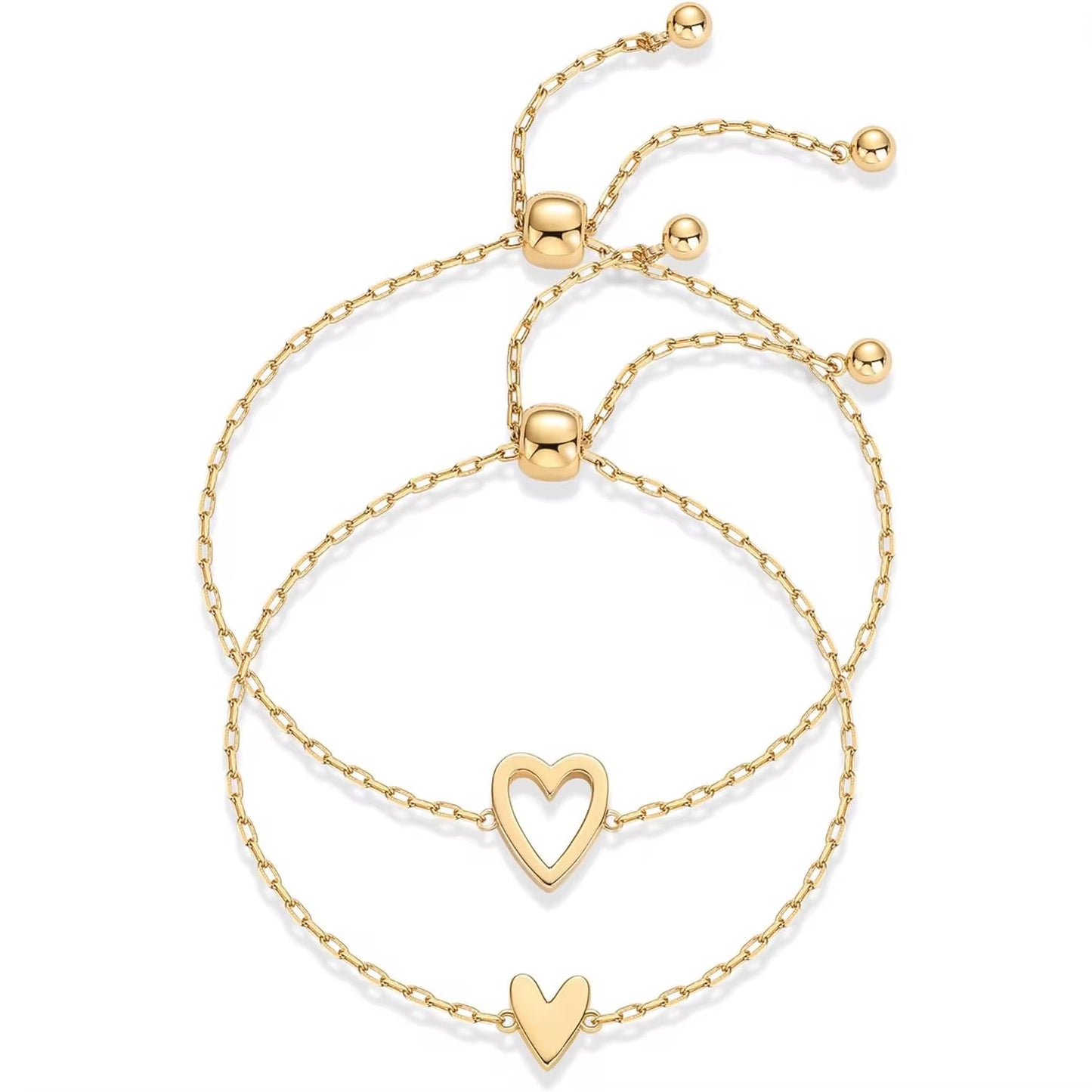 Forever Hearts Duo Bracelet Set