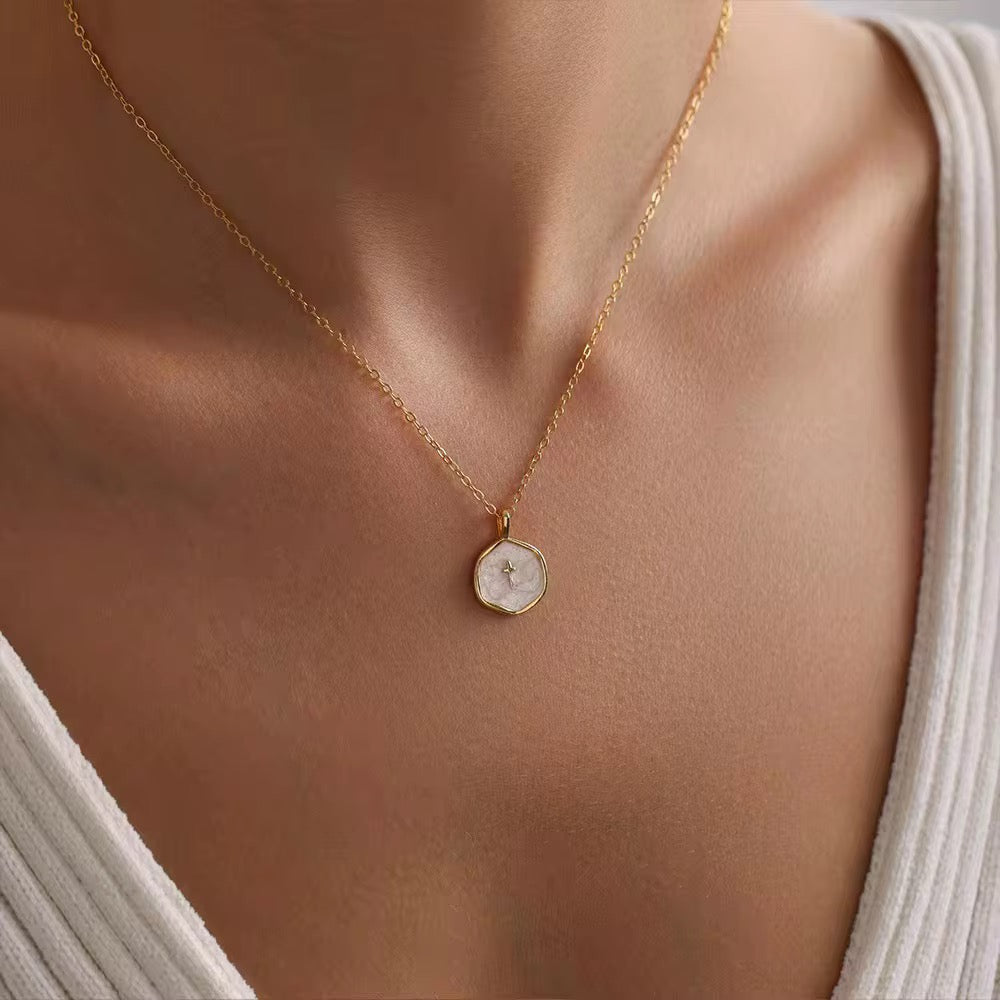GraceStone Enamel Cross Necklace