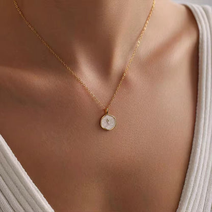 GraceStone Enamel Cross Necklace