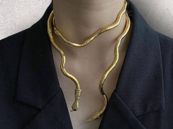 Gilded Serpent Collar Necklace