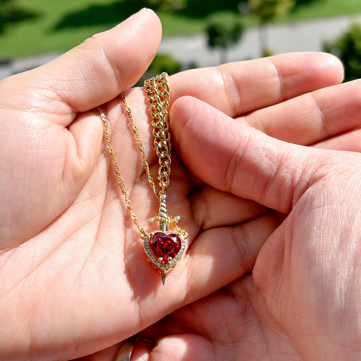 Scarlet Blade Necklace Set