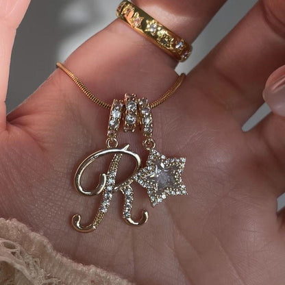 Initial Star Charm Necklace