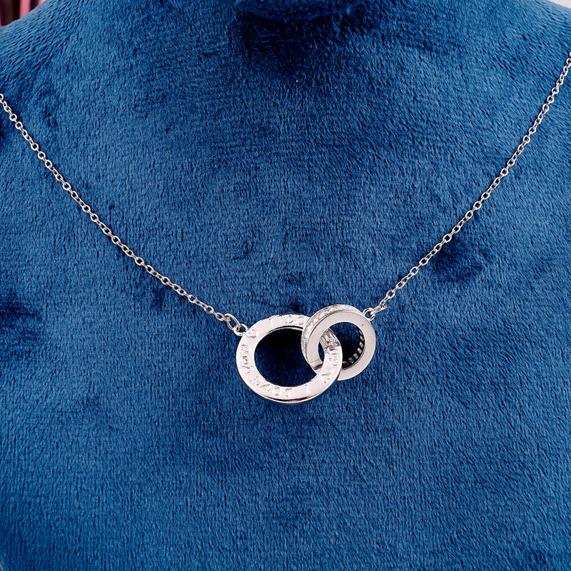 Interlocking Circle “LOVE” Pendant Necklace