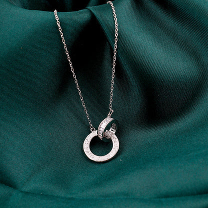 Interlocking Circle “LOVE” Pendant Necklace