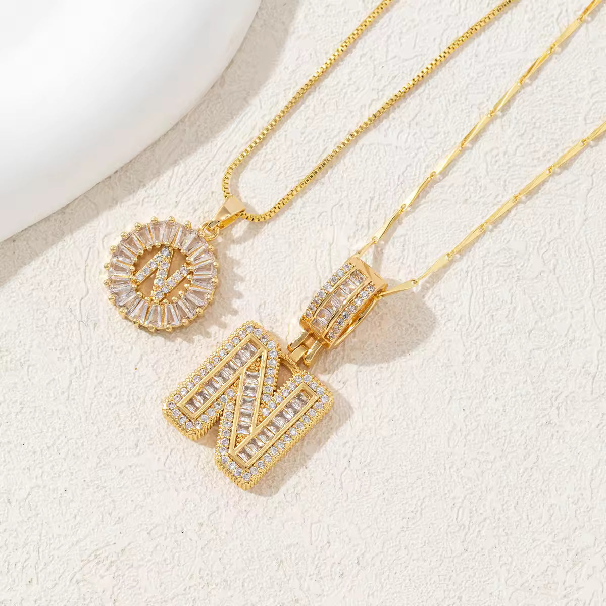 Twin Initial Luxe Necklace