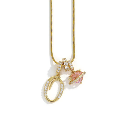 Initial Heart Charm Necklace