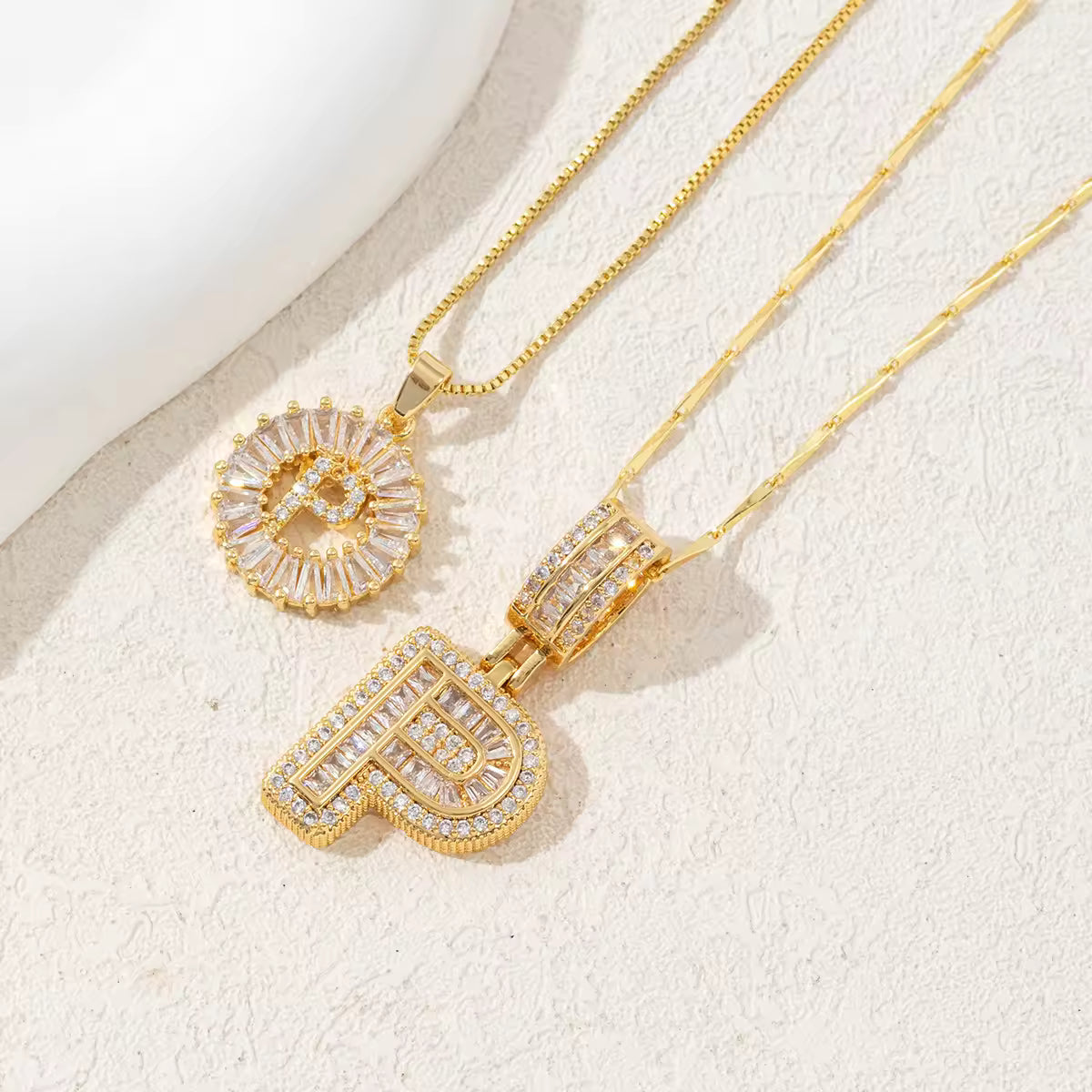 Twin Initial Luxe Necklace