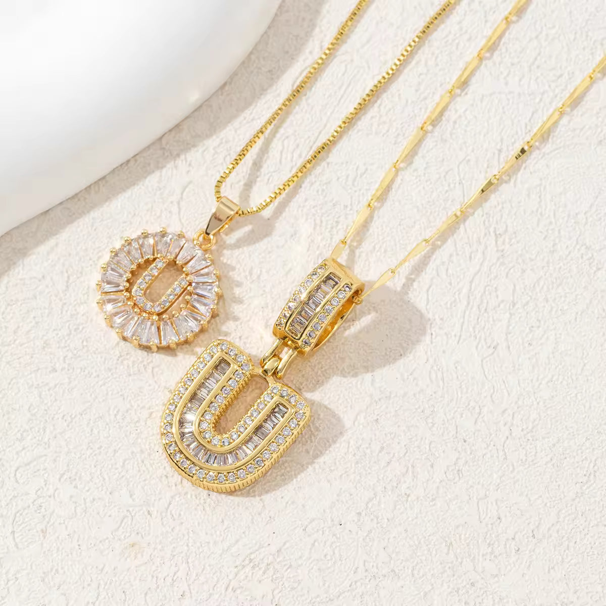 Twin Initial Luxe Necklace