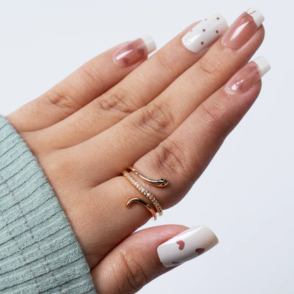 Golden SerpentLuxe Open Wrap Ring
