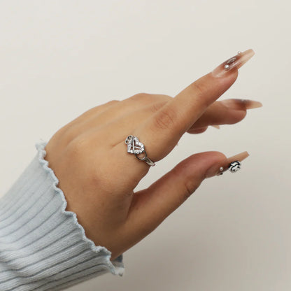 OrbitHeart Pavé Ring
