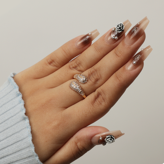 Seraphina Dual Teardrop Open Ring