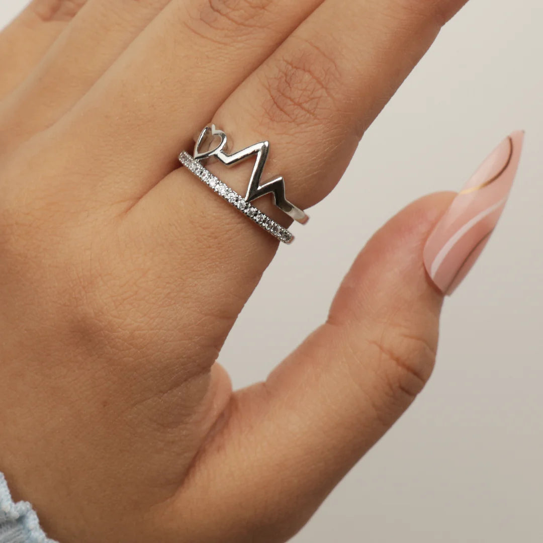 PulseLove Heartbeat Ring Set
