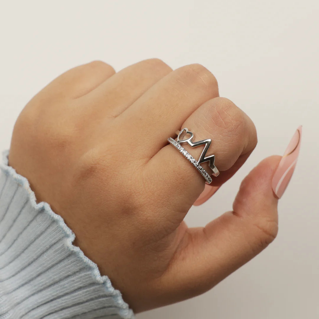 PulseLove Heartbeat Ring Set