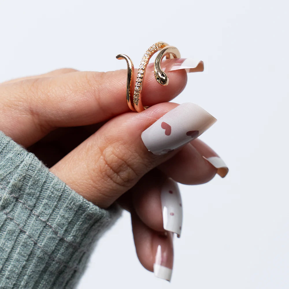 Golden SerpentLuxe Open Wrap Ring