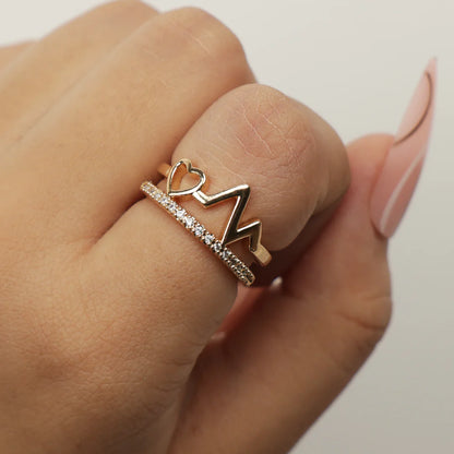 Rosé PulseLove Stack Ring Set