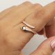 SerpentLuxe Open Wrap Ring