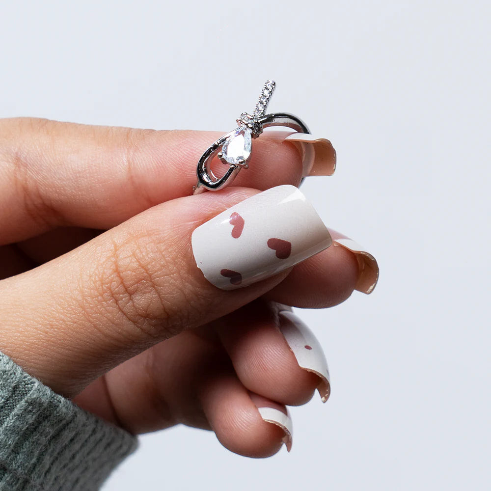 LumiTeardrop Crossover Ring
