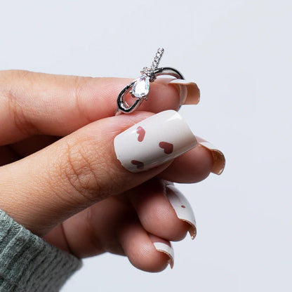 LumiTeardrop Crossover Ring
