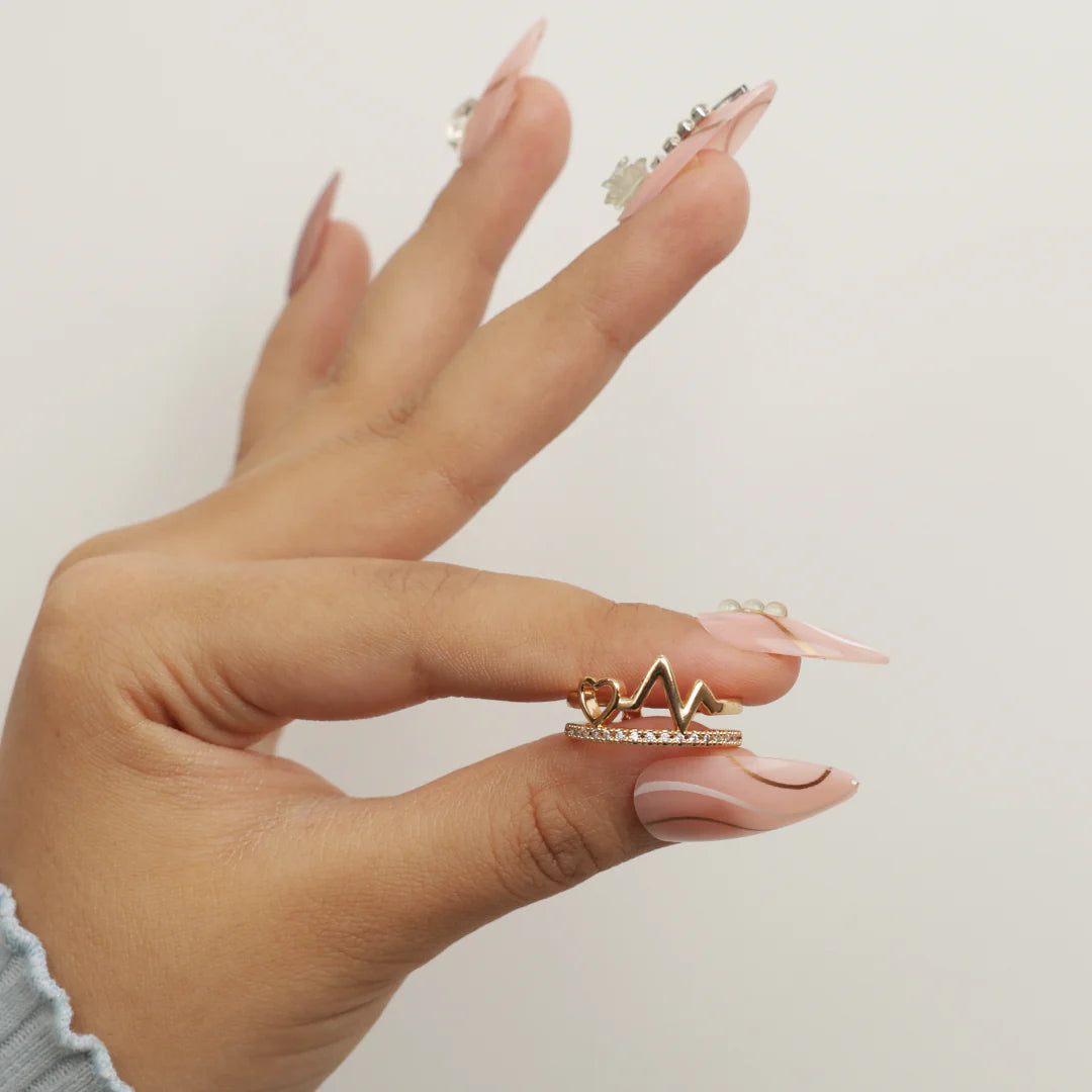 Rosé PulseLove Stack Ring Set