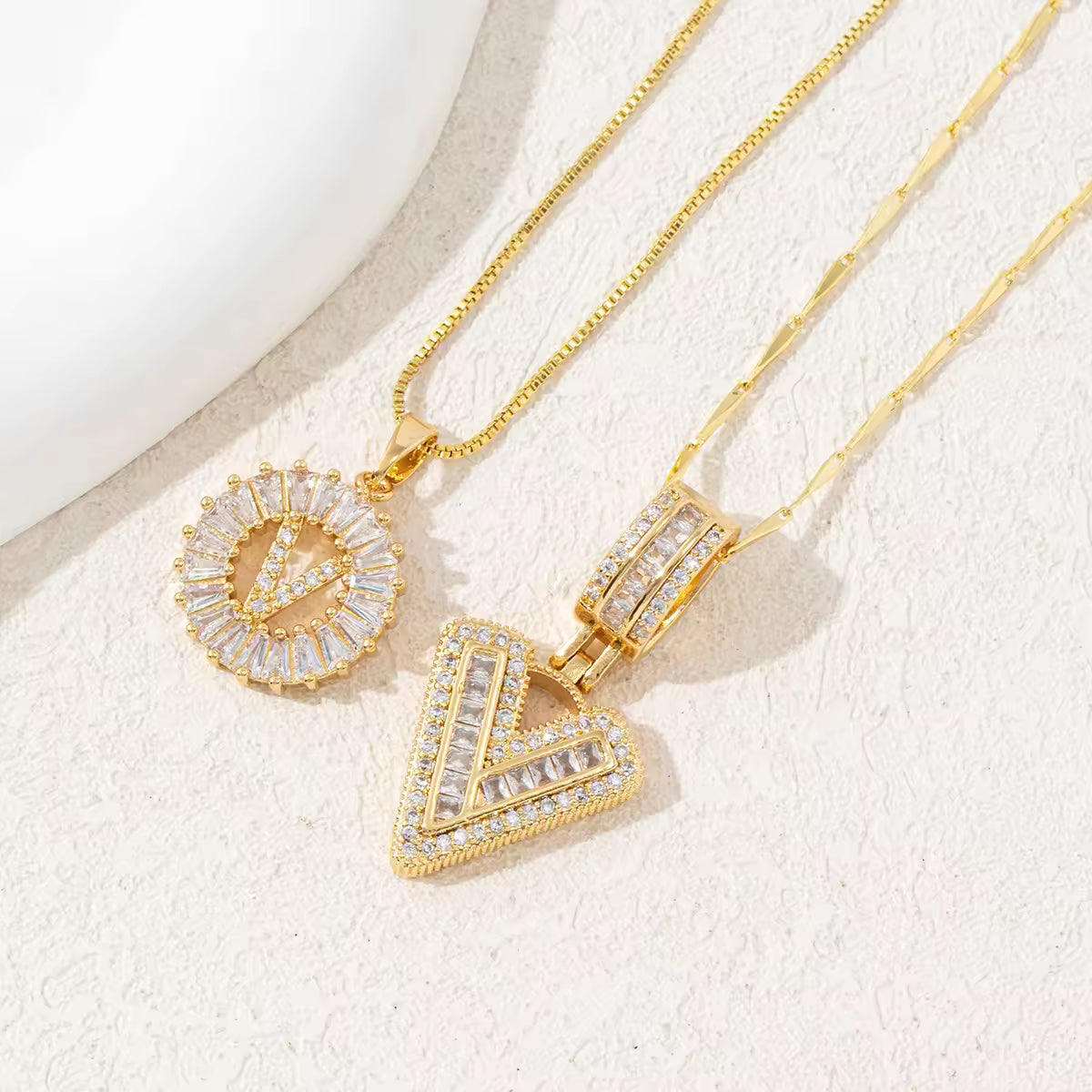 Twin Initial Luxe Necklace