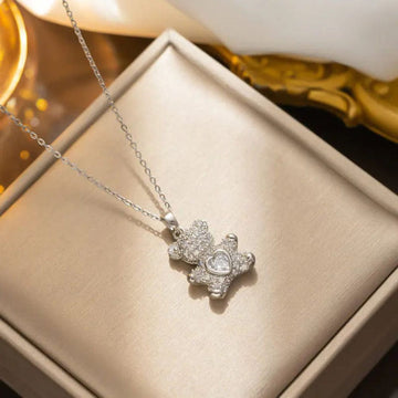 Pavé Teddy Pendant Necklace